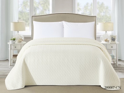 Покрывало Cleo "CAROLINE" 200*220 (200/007-CN, Однотонное, Молочный) Покрывало Cleo "CAROLINE" 200*220 (200/007-CN, Однотонное, Молочный)
