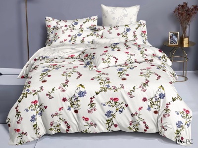 КПБ CL HOME Поплин "Pure Cotton" полуторный 145*215*1 150*220*1(±5) 70*70*2(±2) в ПВХ (15/196-PC/CL, Цветы, Мультиколор)