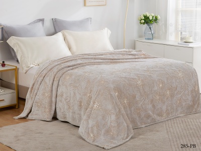 Плед Cleo "Bamboo" двуспальный 180*200 микрофибра 100% (180/285-pb, Цветы, Бежевый) Плед Cleo "Bamboo" двуспальный 180*200 микрофибра 100% (180/285-pb, Цветы, Бежевый)