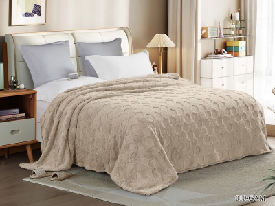 Плед Cleo "Gammi" велсофт полуторный 150*200 (150/010-GAM, Оригинальное, Бежевый)