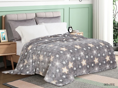 Ткань велсофт "California" 160 гр/м2 (005-PFE, Звезды, Коричневый)