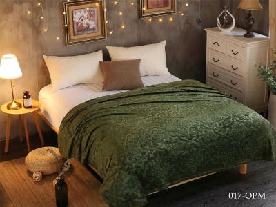 Плед Cleo "Moreska" велсофт полуторный 150*200 (150/017-OPM, Узоры, Хаки)