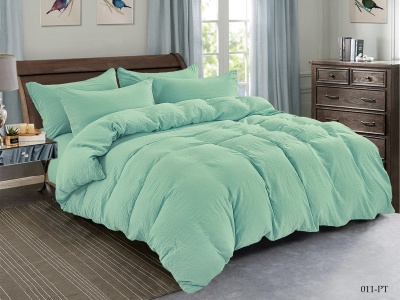 КПБ CL HOME микросатин "Pastel Symphony" полуторный 150*210*1 160*230*1(±5) 70*70*2 в ПВХ (15/011-PT, Однотонное, Зеленый)