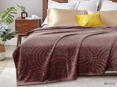 Плед CL HOME "Aura" велсофт полуторный 150*200 (150/007-AUR, Узоры, Коричневый) Плед CL HOME "Aura" велсофт полуторный 150*200 (150/007-AUR, Узоры, Коричневый)