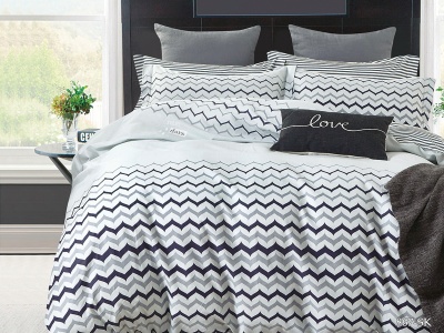 Ткань сатин набивной "Satin de' lux" 120 ± 5 гр/м2 (867-sk(A), Геометрия, Мультиколор)