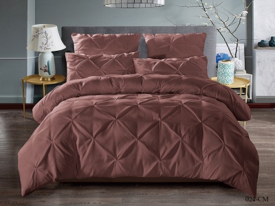 КПБ Cleo микросатин "Casa Mare" евро 200*220*1 180*200*25(±5) 50*70*2(±2) 70*70*2(±2) в коробке (31/024-CM, Однотонное, Коричневый)