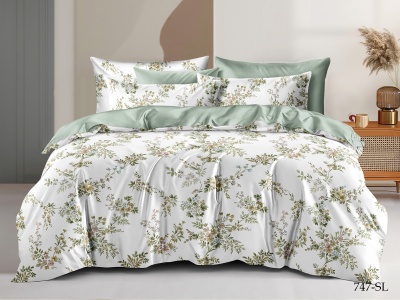 Ткань сатин набивной b-220 "Satin lux" 115 ± 5 гр/м2 (747-sl(B), Растения, Мультиколор)