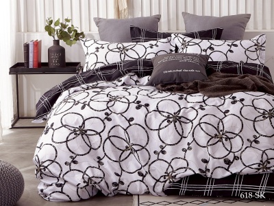 КПБ Cleo сатин набивной "Satin de Luxe" полуторный 150*210*1 160*230*1(±5) 70*70*2(±2) (15/618-SK, Оригинальное, Мультиколор)