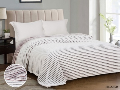 Плед Cleo "Marmari" велсофт полуторный 150*200 (150/006-MAR, Полоска, Коричневый) Плед Cleo "Marmari" велсофт полуторный 150*200 (150/006-MAR, Полоска, Коричневый)