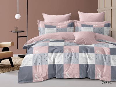 КПБ Cleo сатин набивной "Satin Lux" евро 200*220*1 220*240*1(±5) 50*70*2(±2) 70*70*2(±2) (CL31/789-SL, Оригинальное, Мультиколор)