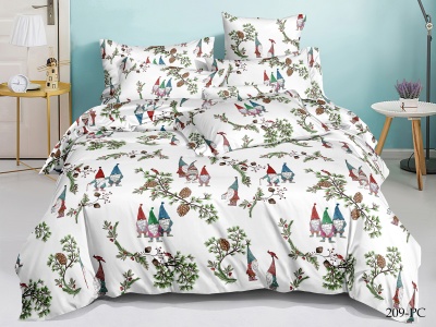 КПБ Cleo Поплин "Pure Cotton" полуторный 145*215*1 150*220*1(±5) 70*70*2(±2) в ПВХ (15/209-PC, Оригинальное, Мультиколор)