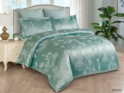КПБ Cleo "Royal Jacquard" дуэт 150*215*2 230*250*1(±5) 50*70*2+5см(±2) 70*70*2(±2) (41/030-RG, Узоры, Зеленый)