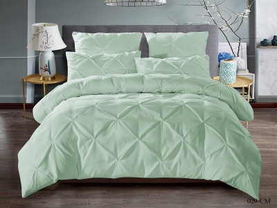 КПБ Cleo микросатин "Casa Mare" двуспальный 180*215*1 180*200*25(±5) 50*70*2(±2)70*70*2(±) в коробке (21/029-CM, Однотонное, Зеленый)