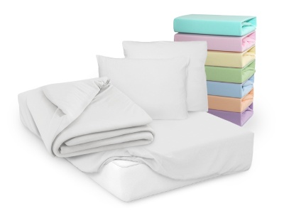 Простыня Cleo трикотажная на резинке 90*200*25 (9/14, Однотонный, Белый) Простыня Cleo трикотажная на резинке 90*200*25 (9/14, Однотонный, Белый)