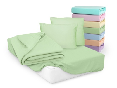 Наволочки Cleo трикотажные на молнии 100% хлопок (2шт.) (салатовый)