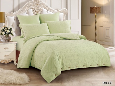 КПБ Cleo "Candy Cotton" двуспальный 180*210*1 230*250*1(±5) 50*70+7*2(±2) 70*70*2(±2)  (21/004-CC, Однотонное, Зеленый)