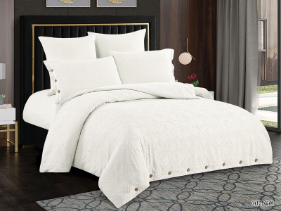 КПБ Cleo "Candy Cotton" дуэт 150*210*2 230*250*1(±5) 50*70+7*2(±2) 70*70*2(±2) (41/002-CC, Однотонное, Молочный)