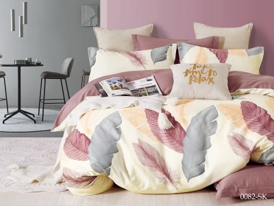 КПБ Cleo сатин набивной "Satin de Luxe" полуторный 150*210*1 160*230*1(±5) 70*70*2(±2) (15/0082-SK, Оригинальное, Мультиколор)