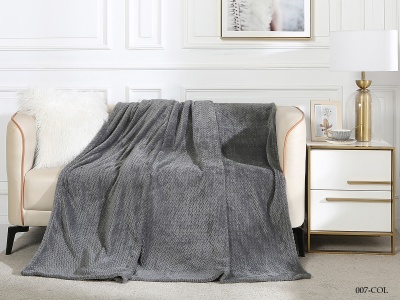 Плед CL HOME "Coletta" велсофт двуспальный 180*200 (180/007-COL, Оригинальное, Серый) Плед CL HOME "Coletta" велсофт двуспальный 180*200 (180/007-COL, Оригинальное, Серый)