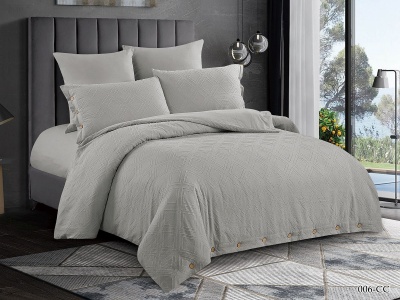 КПБ Cleo "Candy Cotton" дуэт 150*210*2 230*250*1(±5) 50*70+7*2(±2) 70*70*2(±2) (41/006-CC, Однотонное, Серый)