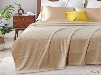 Плед CL HOME "Aura" велсофт полуторный 150*200 (150/005-AUR, Узоры, Кремовый) Плед CL HOME "Aura" велсофт полуторный 150*200 (150/005-AUR, Узоры, Кремовый)