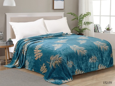 Плед Cleo "California" велсофт полуторный 150*200 (150/152-pf, Листья, Мультиколор)