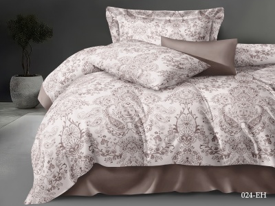 Ткань сатин "Egyptian cotton" b-250 130 ± 5 гр/м2 (024-EH(A), Узоры, Коричневый)