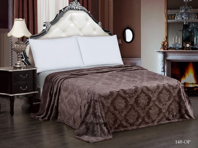 Плед Cleo "Parma" велсофт полуторный 150*200 (150/148-OP, Узоры, Коричневый)