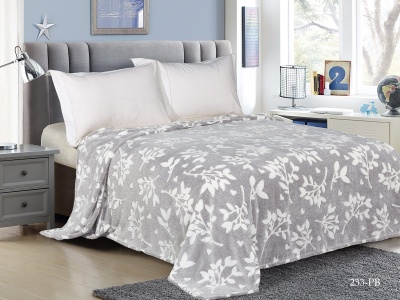 Плед Cleo "Bamboo" полуторный 150*200 микрофибра 100% (150/233-pb, Ветви, Серый)