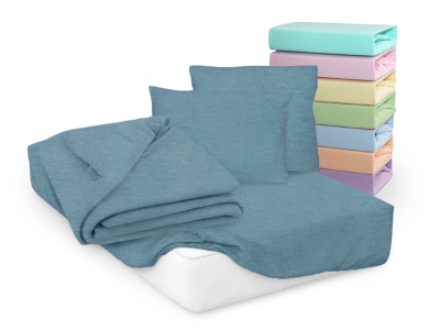 Наволочки Cleo трикотажные на молнии 70*70 100% хлопок (2шт.) (70/26, Однотонный, Голубая волна меланж) Наволочки Cleo трикотажные на молнии 70*70 100% хлопок (2шт.) (70/26, Однотонный, Голубая волна меланж)