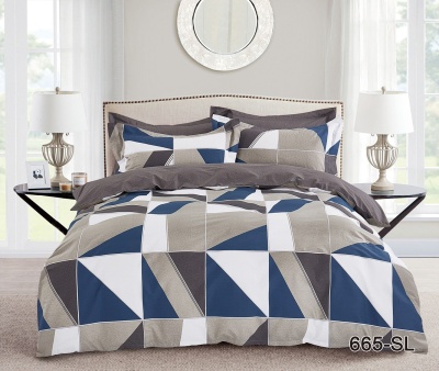 Ткань сатин набивной b-220 "Satin lux" 115 ± 5 гр/м2 (665-sl(B), Геометрия, Мультиколор)