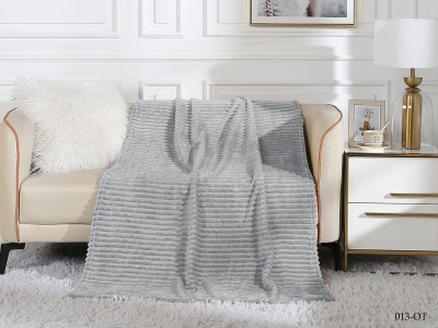 Плед Cleo "Orrizonte" велсофт полуторный 150*200 (150/013-OT, Полоска, Серый) Плед Cleo "Orrizonte" велсофт полуторный 150*200 (150/013-OT, Полоска, Серый)