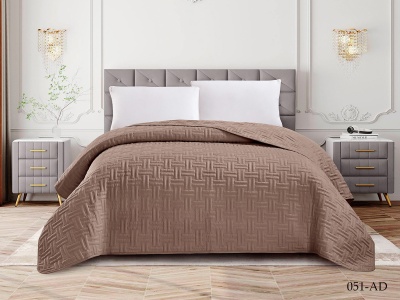 Покрывало Cleo "ANDORA" 220х240 (220/051-AD, Однотонное,Коричневый) Покрывало Cleo "ANDORA" 220х240 (220/051-AD, Однотонное,Коричневый)