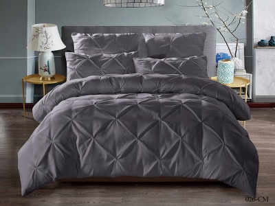 КПБ Cleo микросатин "Casa Mare" двуспальный 180*215*1 180*200*25(±5) 50*70*2(±2)70*70*2(±) в коробке (21/026-CM, Однотонное, Серый)