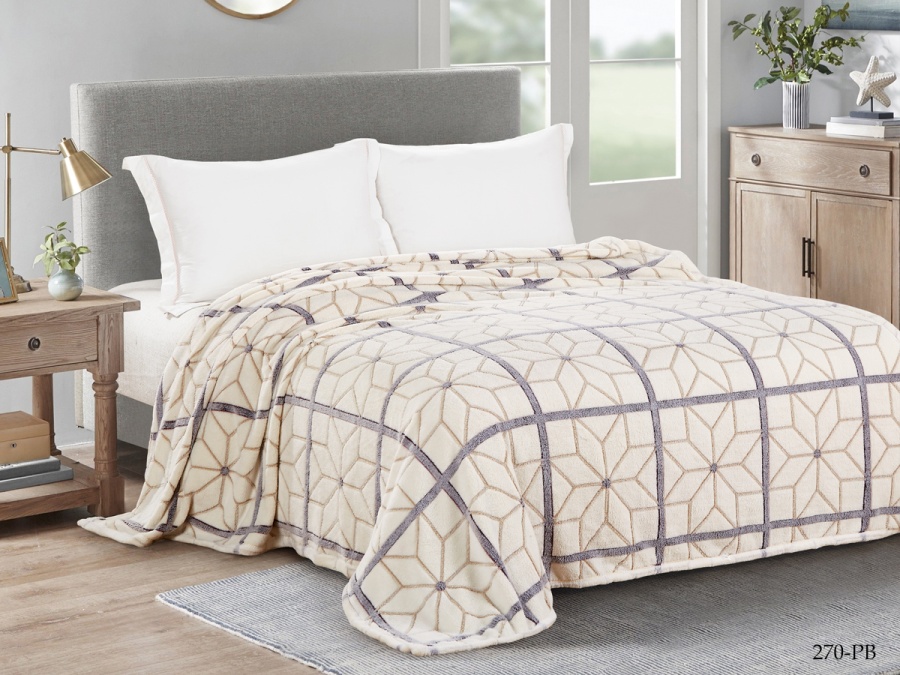 Плед Cleo "Bamboo" полуторный 150*200 микрофибра 100% (150/270-pb, Геометрия, Мультиколор)