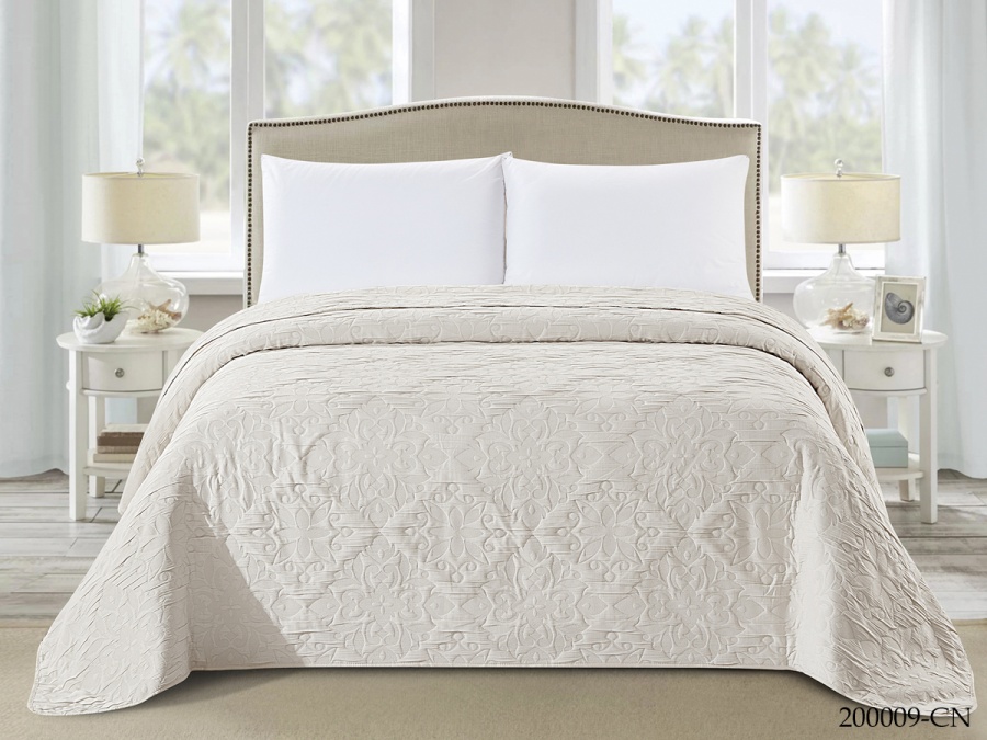 Покрывало Cleo "CAROLINE" 200*220 (200/009-CN, Однотонное, Кремовый) Покрывало Cleo "CAROLINE" 200*220 (200/009-CN, Однотонное, Кремовый)