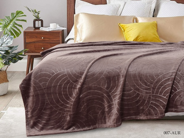 Плед CL HOME "Aura" велсофт полуторный 150*200 (150/007-AUR, Узоры, Коричневый) Плед CL HOME "Aura" велсофт полуторный 150*200 (150/007-AUR, Узоры, Коричневый)