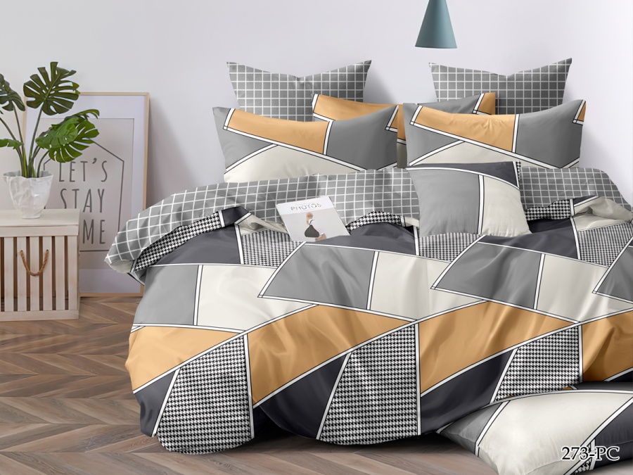 КПБ Cleo Поплин "Pure Cotton" дуэт 145*215*2 220*240*1(±5) 50*70*2(±2) 70*70*2(±2) в ПВХ (41/273-PC, Геометрия, Мультиколор)