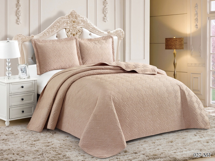 Покрывало Cleo "MUSCAT" 230*250 50*70+5см*2 (230/027-MT, Однотонное, Бежевый)