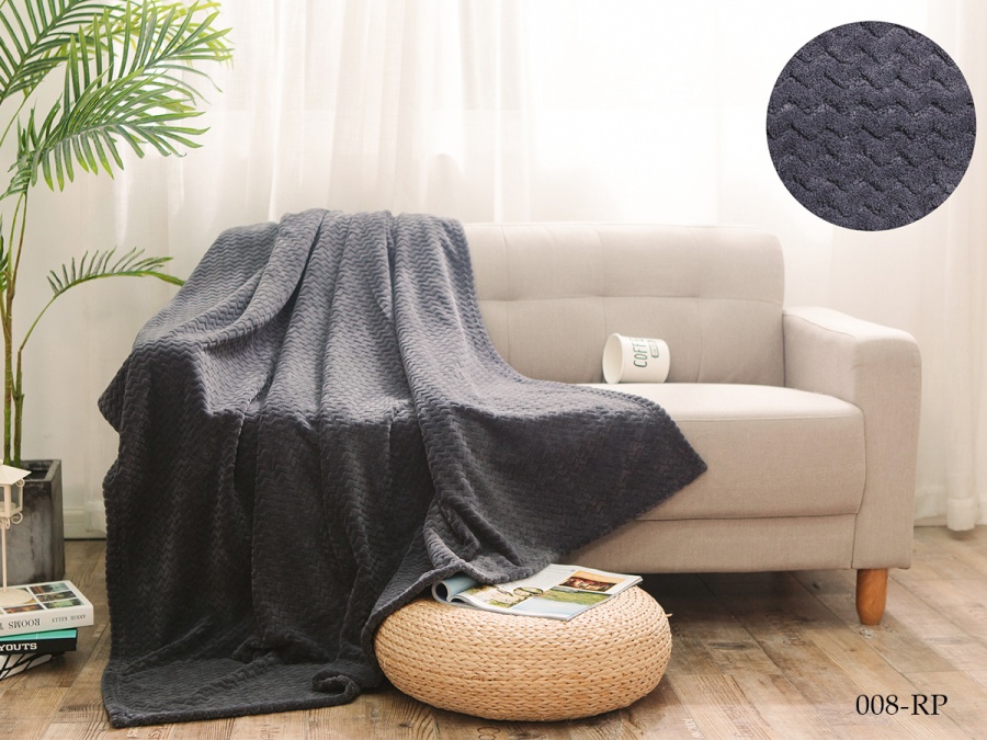 Плед Cleo "Royal plush" велсофт полуторный 150*200 (150/008-RP, Зигзаг, Серый) Плед Cleo "Royal plush" велсофт полуторный 150*200 (150/008-RP, Зигзаг, Серый)