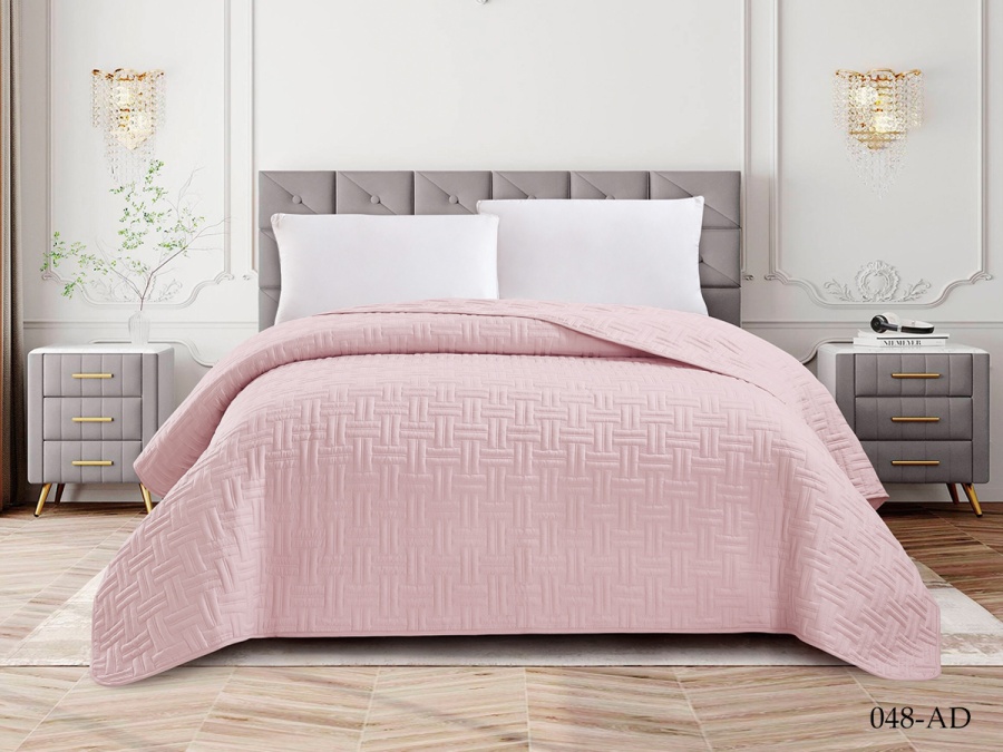 Покрывало Cleo "ANDORA" 220х240 (220/048-AD, Однотонное,Розовый) Покрывало Cleo "ANDORA" 220х240 (220/048-AD, Однотонное,Розовый)
