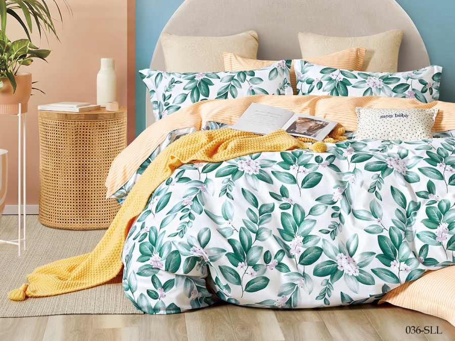 КПБ Cleo сатин набивной "Satin euro max" двуспальный 175*215*1 200*220*1(±5) 50*70*2(±2) (22/036-SLL, Листья, Мультиколор) КПБ Cleo сатин набивной "Satin euro max" двуспальный 175*215*1 200*220*1(±5) 50*70*2(±2) (22/036-SLL, Листья, Мультиколор)