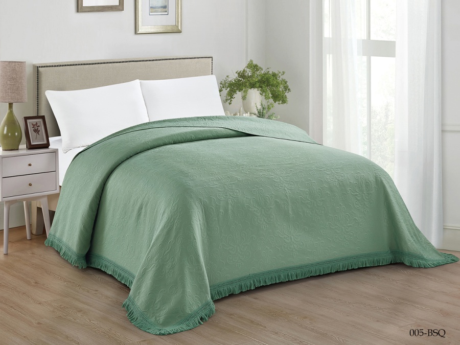 Покрывало Cleo "BOSQUA" 240*260  (240/005-BSQ, Однотонное,Зеленый)