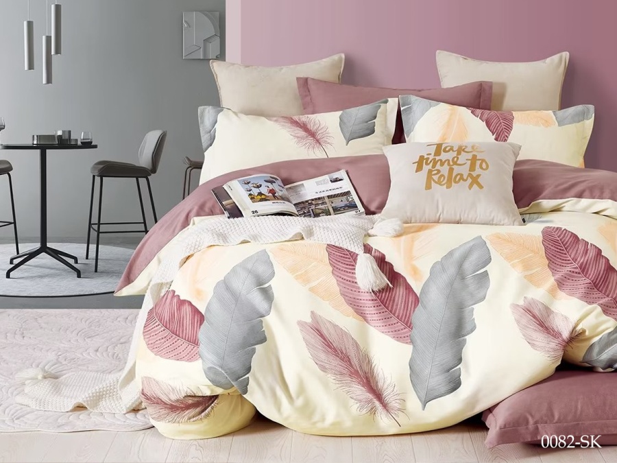 КПБ Cleo сатин набивной "Satin de Luxe" дуэт 150*210*2 230*250*1(±5) 50*70+5*2 70*70*2(±2) (41/0082-SK, Оригинальное, Мультиколор)