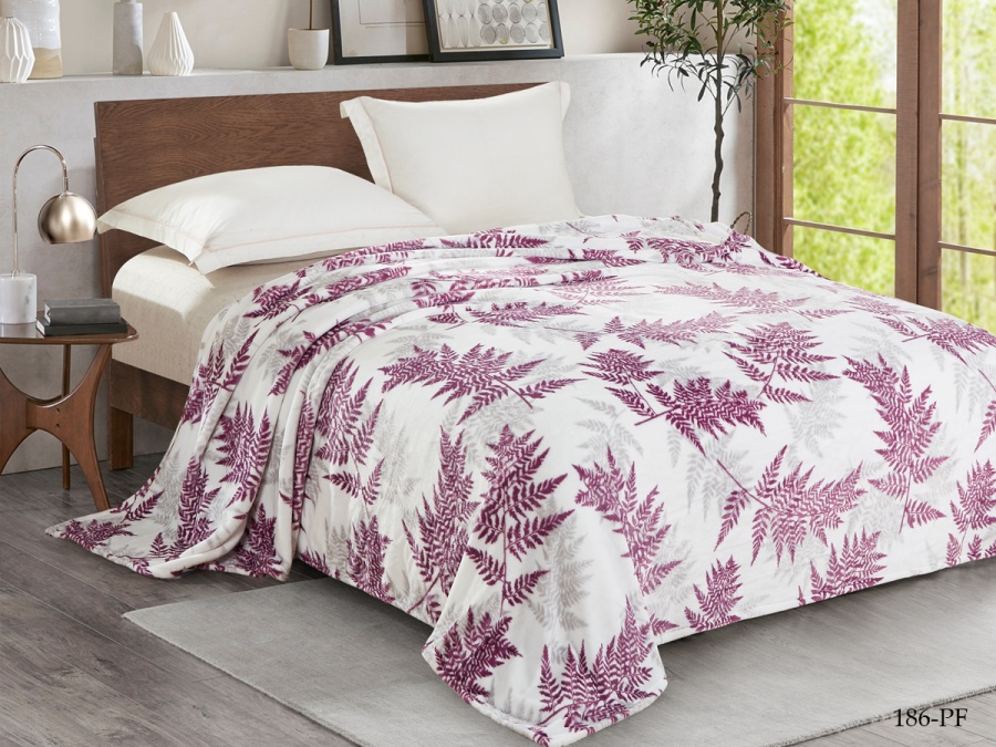 Плед Cleo "California" велсофт полуторный 150*200 (150/186-pf, Листья, Мультиколор)