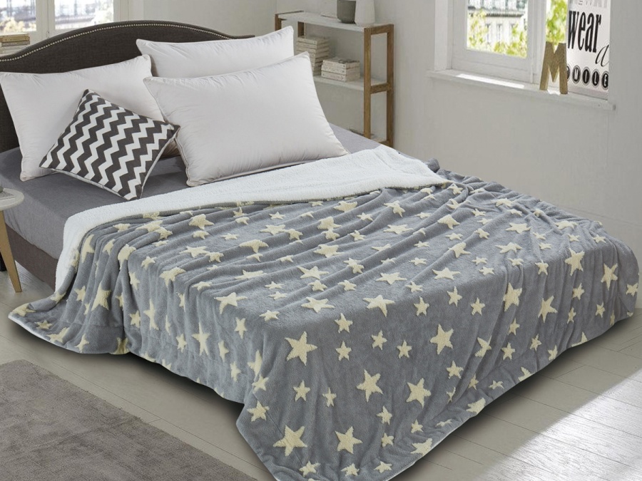 Плед Cleo двухслойный "FLUFFY" велсофт 011-SH