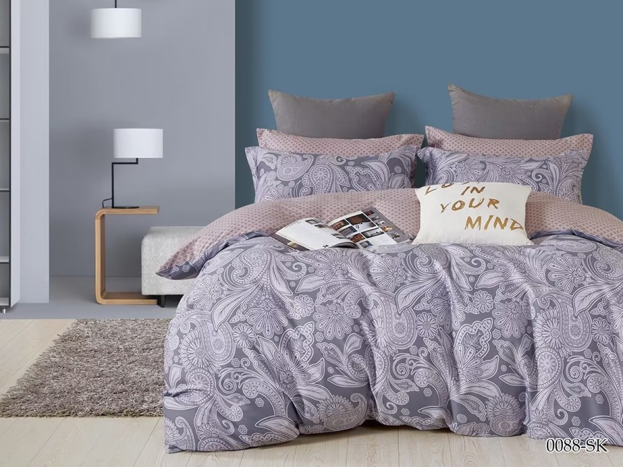 КПБ Cleo сатин набивной "Satin de Luxe" евро 200*220*1 230*250*1(±5) 50*70+5*2 70*70*2(±2) (31/0088-SK, Орнамент, Мультиколор)