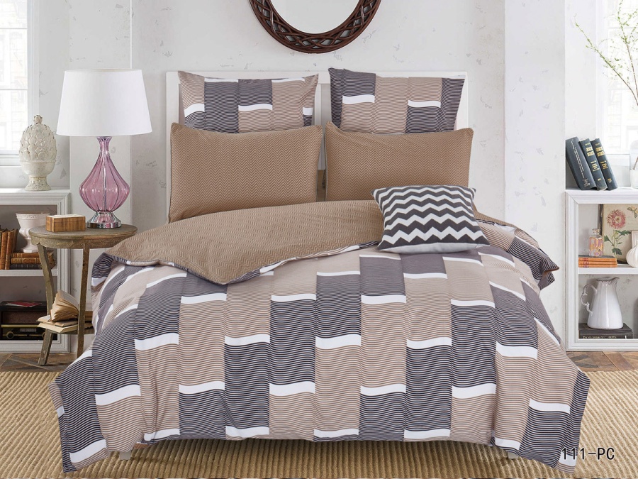 КПБ Cleo Поплин "Pure Cotton" евро 200*220*1 220*240*1(±5) 70*70*2(±2) в ПВХ (30/111-PC, Абстракция, Мультиколор)