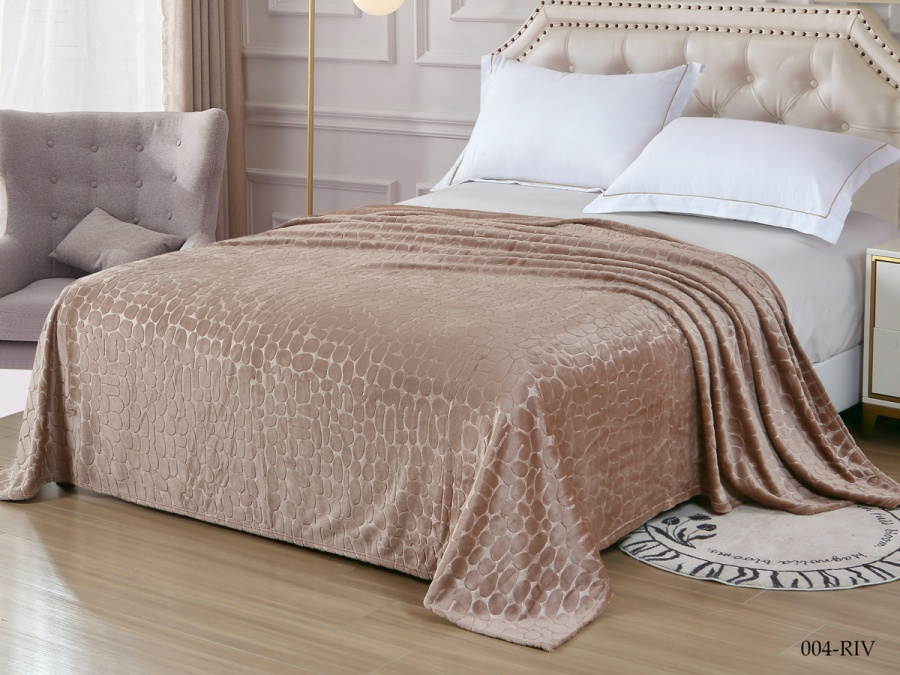 Плед Cleo "Riviera" велсофт полуторный 150*200 (150/004-RIV, Однотонное, Бежевый)