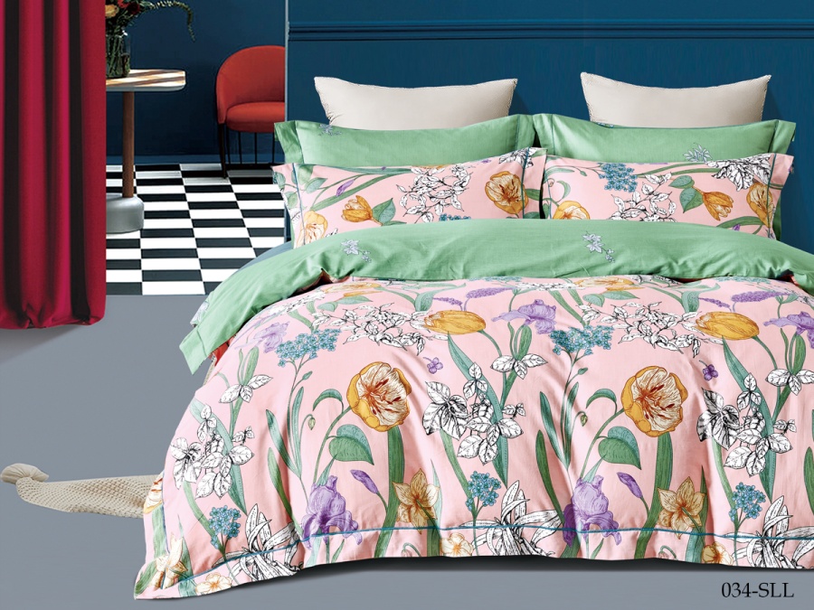 КПБ Cleo сатин набивной "Satin euro max" двуспальный 175*215*1 200*220*1(±5) 50*70*2(±2) (22/034-SLL, Цветы, Мультиколор) КПБ Cleo сатин набивной "Satin euro max" двуспальный 175*215*1 200*220*1(±5) 50*70*2(±2) (22/034-SLL, Цветы, Мультиколор)